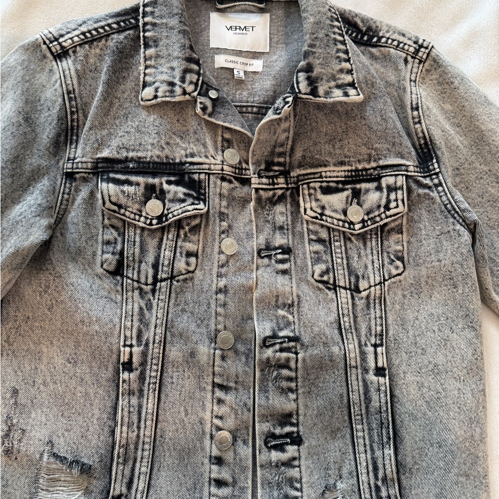 Gray Jean Jacket